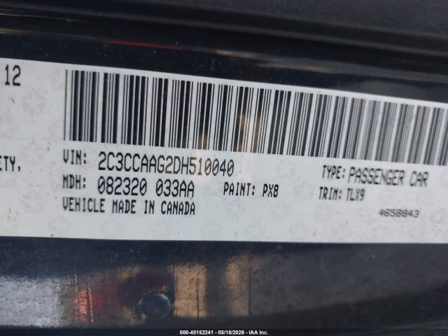 Auction sale of the 2013 Chrysler 300 Motown, vin: 2C3CCAAG2DH510040, lot number: 45152241