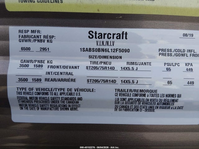 Starcraft Mossy Oak 2020 1SABS0BN6L12F5090 Image 9