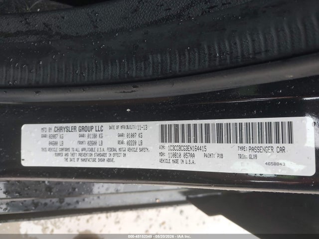 45152345 :رقم المزاد ، 1C3CCBCG3EN164415 vin ، 2014 Chrysler 200 Limited مزاد بيع