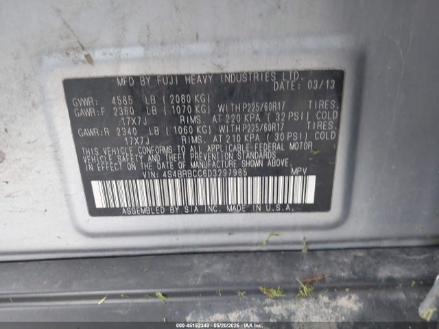 Продажа на аукционе авто 2013 Subaru Outback 2.5i Premium, vin: 4S4BRBCC6D3297985, номер лота: 45152349