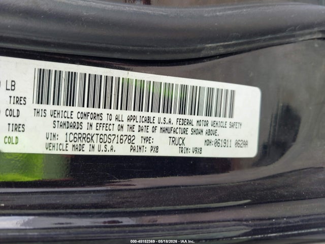 Aukcja sprzedaży 2013 Ram 1500 Express, vin: 1C6RR6KT6DS716782, numer aukcji: 45152369