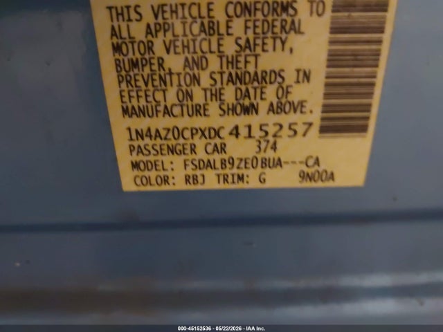 Aukcja sprzedaży 2013 Nissan Leaf S, vin: 1N4AZ0CPXDC415257, numer aukcji: 45152536