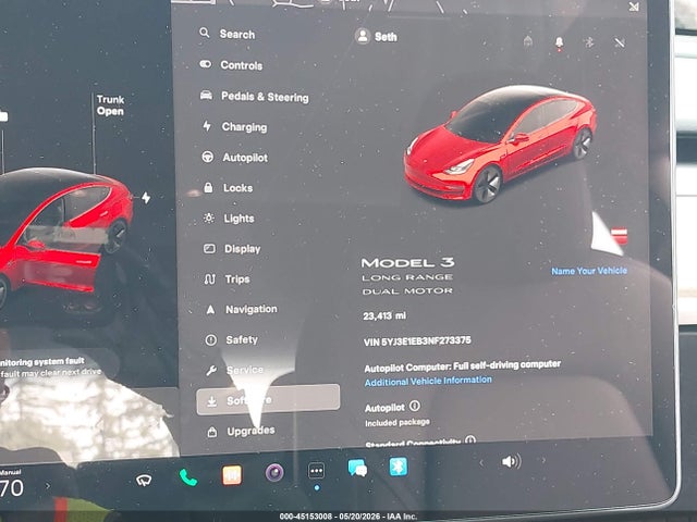 Aukcja sprzedaży 2022 Tesla Model 3 Long Range Dual Motor All-wheel Drive, vin: 5YJ3E1EB3NF273375, numer aukcji: 45153008