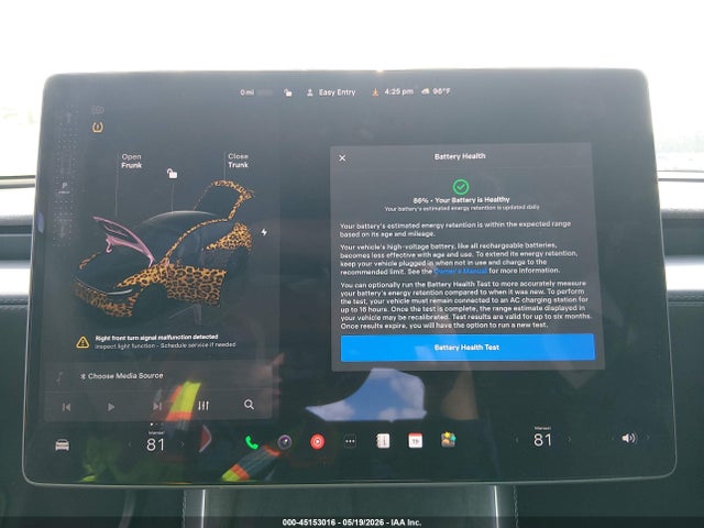 45153016 :رقم المزاد ، 7SAYGDEE3TA386588 vin ، 2026 Tesla Model Y All-wheel Drive/long Range Launch Series/premium All-wheel Drive مزاد بيع
