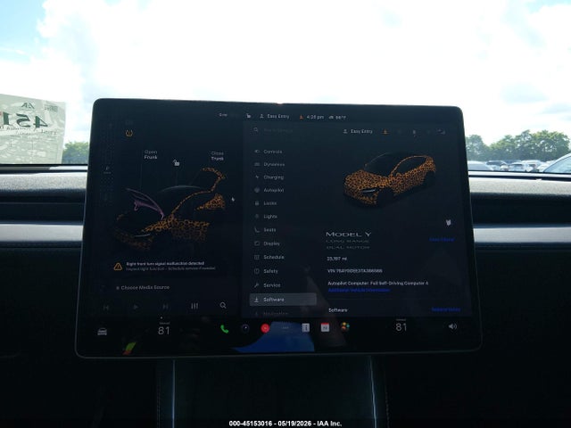 45153016 :رقم المزاد ، 7SAYGDEE3TA386588 vin ، 2026 Tesla Model Y All-wheel Drive/long Range Launch Series/premium All-wheel Drive مزاد بيع