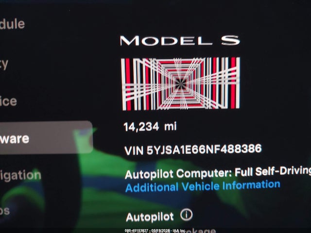 Tesla Model S Plaid 2022 5YJSA1E66NF488386 Image 15