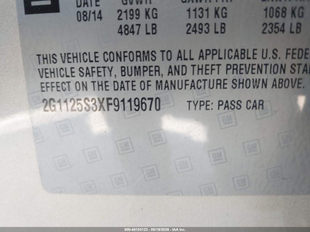 2G1125S3XF9119670 Chevrolet Impala 2lt