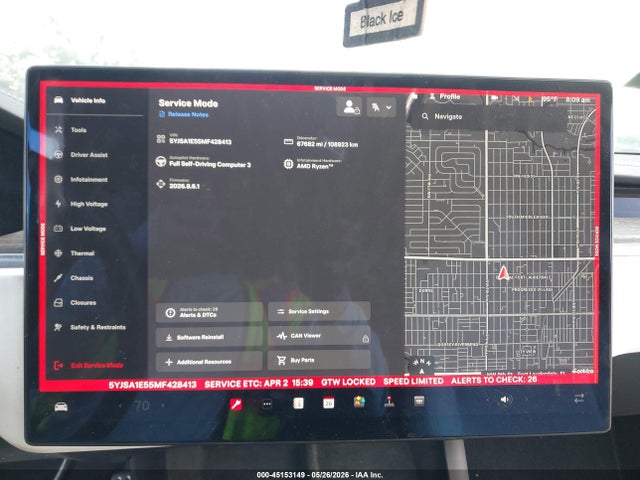 2021 Tesla Model S Long Range Dual Motor All-wheel Drive მანქანა იყიდება აუქციონზე, vin: 5YJSA1E55MF428413, აუქციონის ნომერი: 45153149