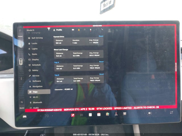 2021 Tesla Model S Long Range Dual Motor All-wheel Drive მანქანა იყიდება აუქციონზე, vin: 5YJSA1E55MF428413, აუქციონის ნომერი: 45153149