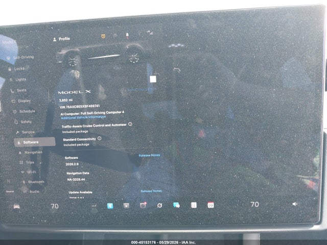 Продаж на аукціоні авто 2025 Tesla Model X Long Range, vin: 7SAXCBE5XSF469741, номер лоту: 45153176