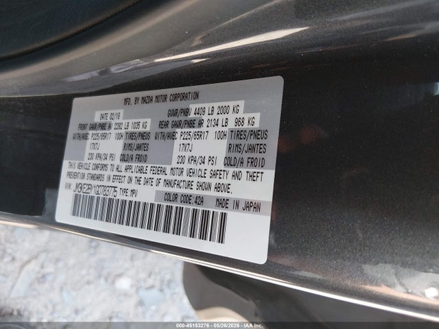 Aukcja sprzedaży 2016 Mazda Cx-5 Sport, vin: JM3KE2BY1G0783775, numer aukcji: 45153276