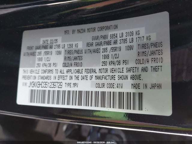 JM3KKBHD3S1239729 Mazda Cx-90 3.3 Turbo Preferred Package