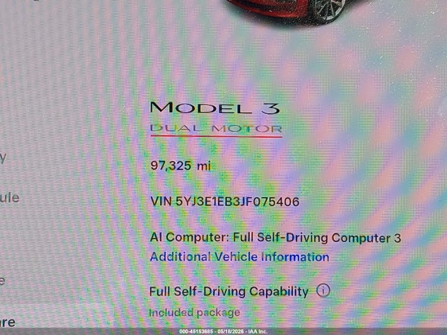Tesla Model 3 Long Range/performance 2018 5YJ3E1EB3JF075406 Image 15