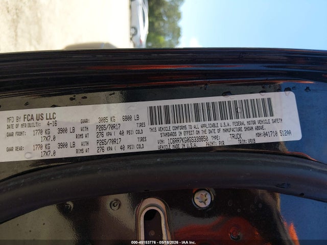 RAM 1500 Tradesman 2016 1C6RR7KG0GS339850 Image 9