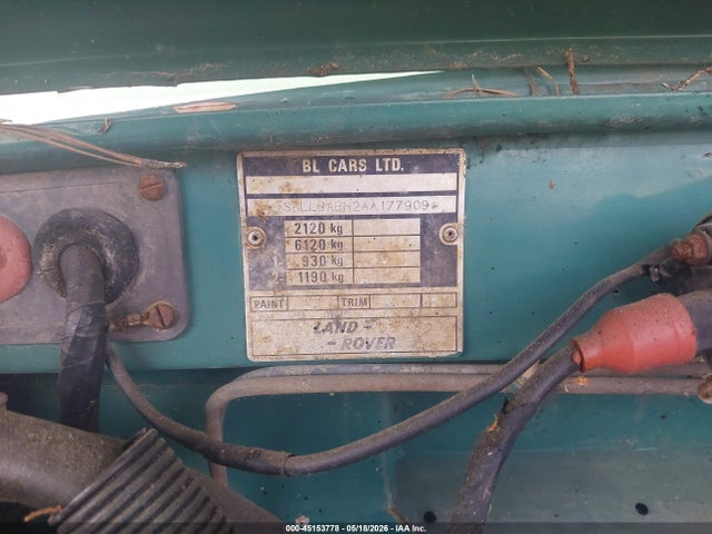 45153778 :رقم المزاد ، SALLBABH2AA177909 vin ، 1982 Land Rover Series Iii مزاد بيع