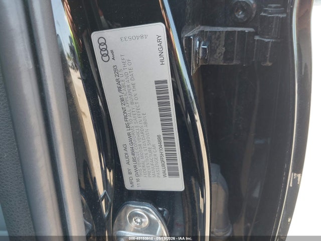 Aukcja sprzedaży 2017 Audi A3 2.0t Premium, vin: WAUJ8GFF5H1044886, numer aukcji: 45153910