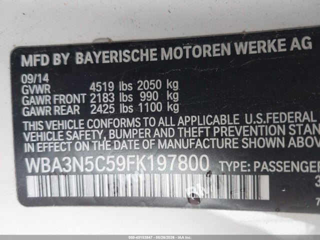Aukcja sprzedaży 2015 Bmw 428i Xdrive, vin: WBA3N5C59FK197800, numer aukcji: 45153947