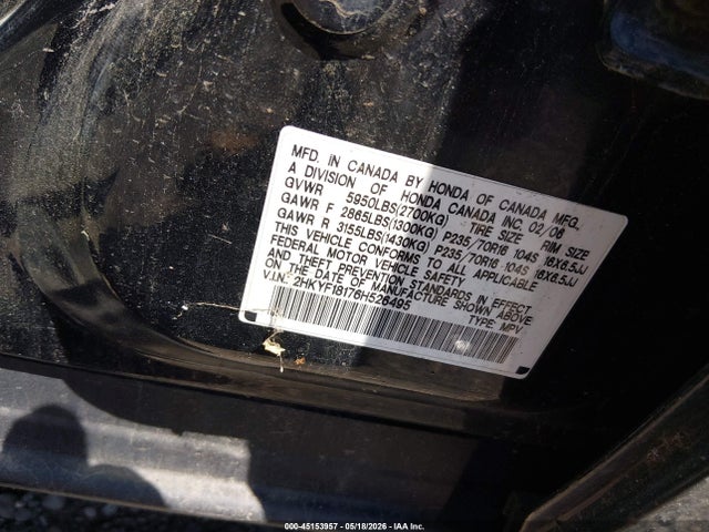 Aukcja sprzedaży 2006 Honda Pilot Lx, vin: 2HKYF18176H526495, numer aukcji: 45153957