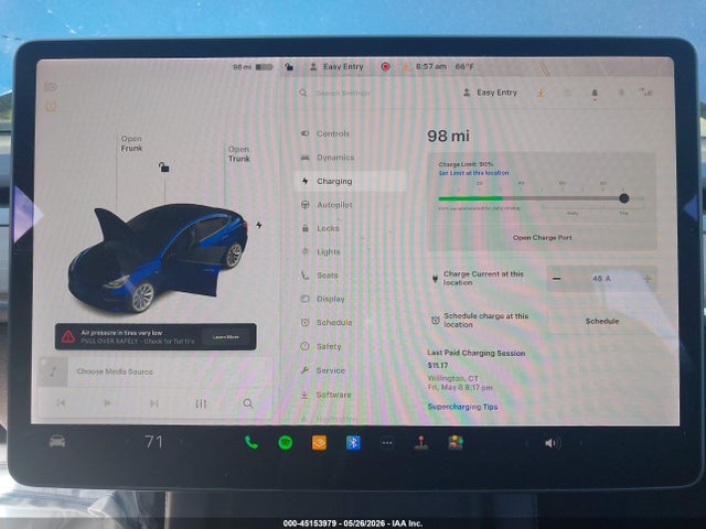 45153979 :رقم المزاد ، 5YJ3E1EB4MF087794 vin ، 2021 Tesla Model 3 Long Range مزاد بيع