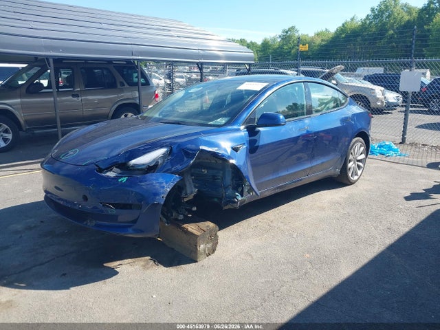 45153979 :رقم المزاد ، 5YJ3E1EB4MF087794 vin ، 2021 Tesla Model 3 Long Range مزاد بيع