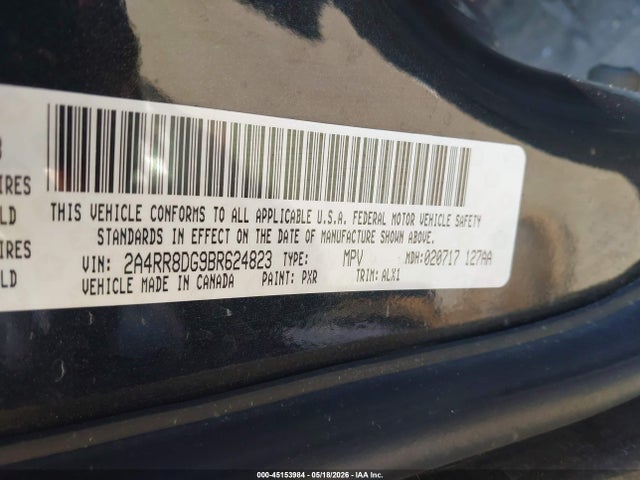 Продажа на аукционе авто 2011 Chrysler Town & Country Touring-l, vin: 2A4RR8DG9BR624823, номер лота: 45153984
