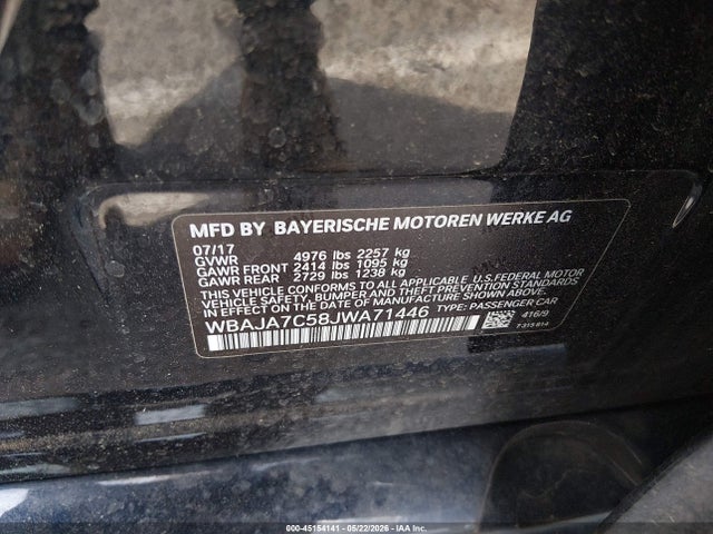 WBAJA7C58JWA71446 BMW 530i Xdrive
