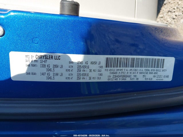 Продажа на аукционе авто 2008 Dodge Grand Caravan Sxt, vin: 2D8HN54P68R684001, номер лота: 45154286