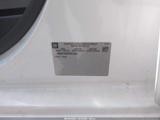 1GB4CYCG9FF651296 Chevrolet Silverado 3500hd Chassis Wt