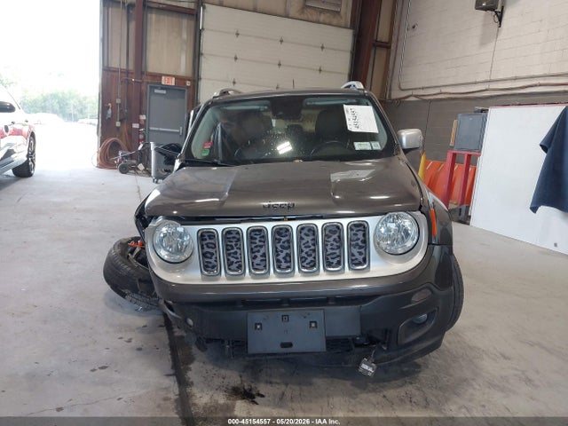 2016 Jeep Renegade Limited მანქანა იყიდება აუქციონზე, vin: ZACCJBDT2GPC76601, აუქციონის ნომერი: 45154557