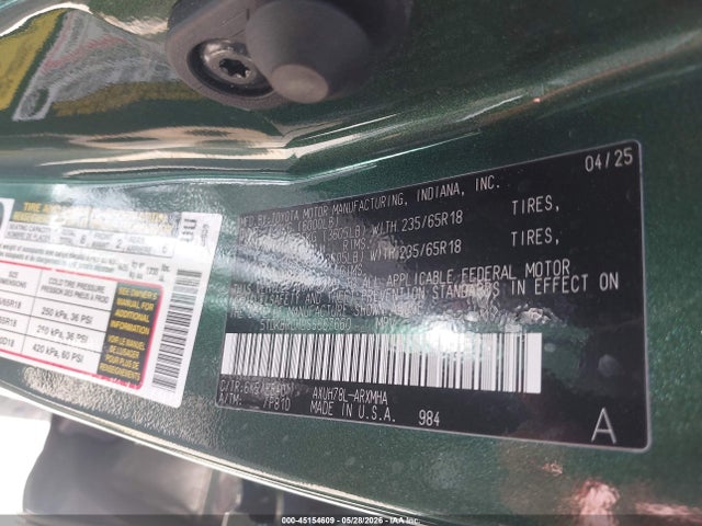 Aukcja sprzedaży 2025 Toyota Highlander Hybrid Xle, vin: 5TDKBRCH9SS667660, numer aukcji: 45154609