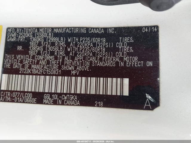 Lexus RX 350 2015 2T2ZK1BA2FC150831 Image 9
