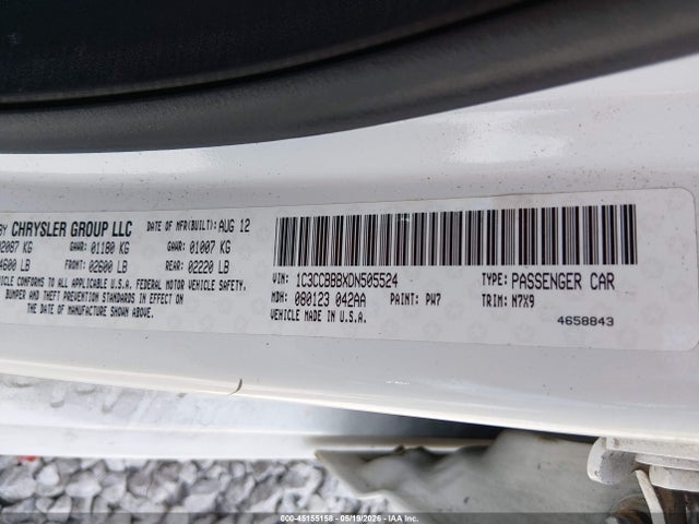 Aukcja sprzedaży 2013 Chrysler 200 Touring, vin: 1C3CCBBBXDN505524, numer aukcji: 45155158