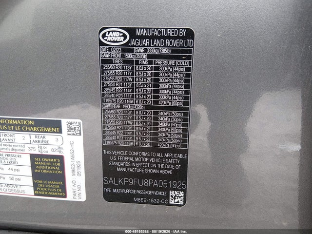 Land Rover Range Rover P400 Se 2023 SALKP9FU8PA051925 Image 9