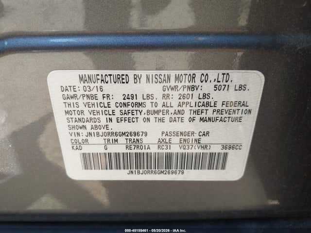 Продаж на аукціоні авто 2016 Infiniti Qx50, vin: JN1BJ0RR6GM269679, номер лоту: 45155461