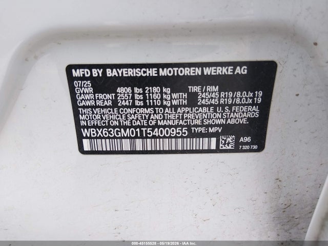 Aukcja sprzedaży 2026 Bmw X2 Xdrive28i, vin: WBX63GM01T5400955, numer aukcji: 45155528