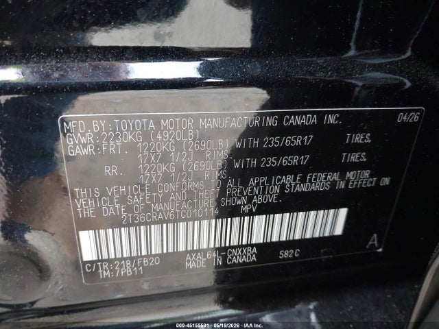 Продаж на аукціоні авто 2026 Toyota Rav4 Le, vin: 2T36CRAV6TC010114, номер лоту: 45155591