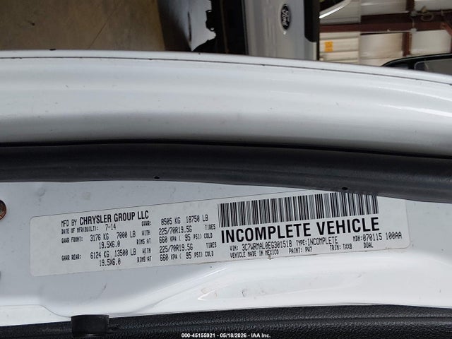 Продаж на аукціоні авто 2014 Ram 5500 Chassis Tradesman/slt, vin: 3C7WRMAL0EG301518, номер лоту: 45155921