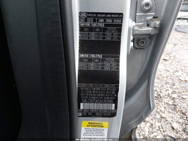 SALCR2SX0JH762085 Land Rover Discovery Sport Hse