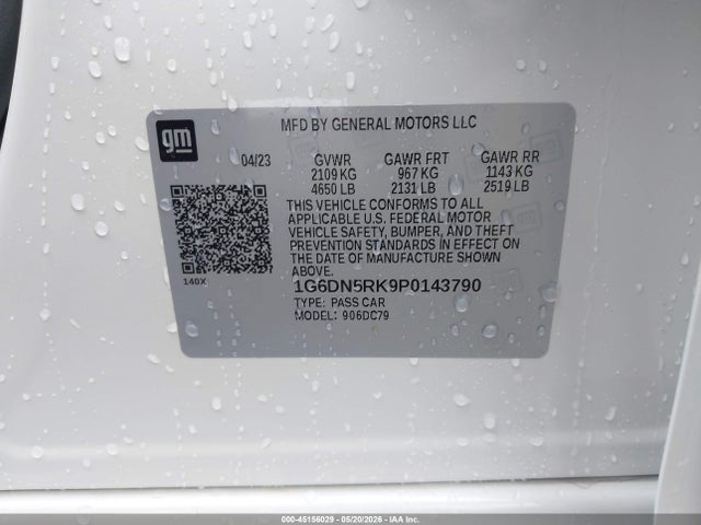 Aukcja sprzedaży 2023 Cadillac Ct5 Premium Luxury, vin: 1G6DN5RK9P0143790, numer aukcji: 45156029