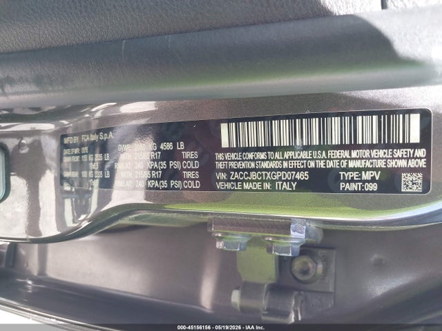Продаж на аукціоні авто 2016 Jeep Renegade Trailhawk, vin: ZACCJBCTXGPD07465, номер лоту: 45156156