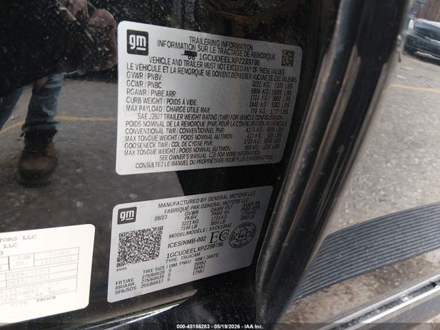 Продаж на аукціоні авто 2023 Chevrolet Silverado 1500 Rst, vin: 1GCUDEELXPZ289786, номер лоту: 45156283
