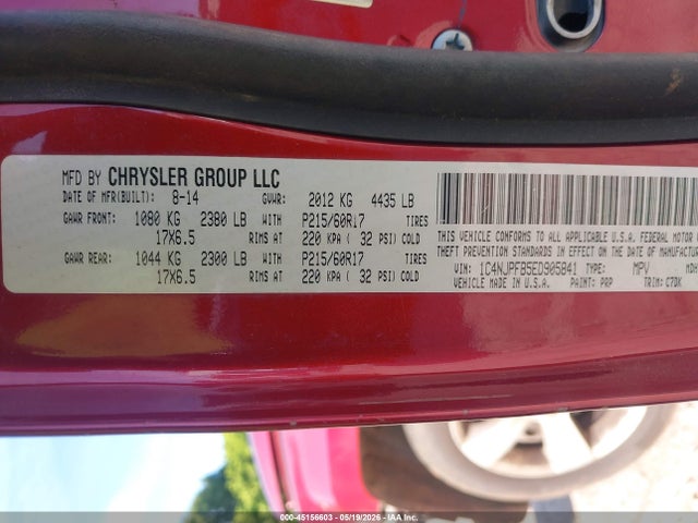 1C4NJPFB5ED905841 Jeep Patriot Latitude