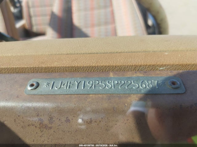 1995 Jeep Wrangler / Yj S/rio Grande მანქანა იყიდება აუქციონზე, vin: 1J4FY19P5SP225687, აუქციონის ნომერი: 45156756