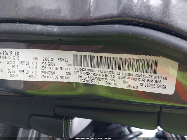 Aukcja sprzedaży 2016 Jeep Cherokee Limited, vin: 1C4PJMDS2GW194228, numer aukcji: 45156888