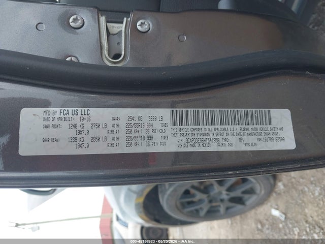 2017 Dodge Journey Gt Awd მანქანა იყიდება აუქციონზე, vin: 3C4PDDEG6HT541858, აუქციონის ნომერი: 45156923