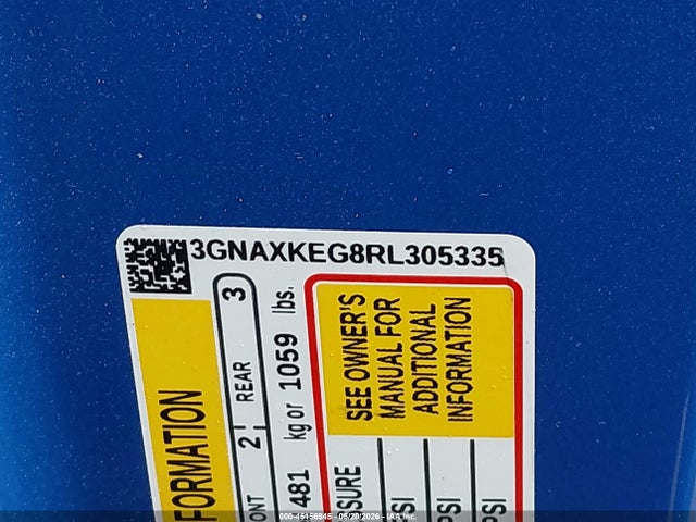 45156945 :رقم المزاد ، 3GNAXKEG8RL305335 vin ، 2024 Chevrolet Equinox Fwd Lt مزاد بيع