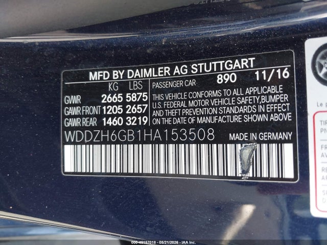 WDDZH6GB1HA153508 Mercedes-Benz E 400 4matic