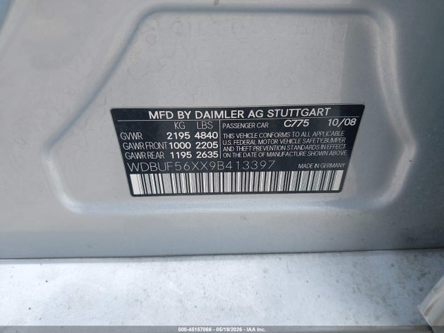 Aukcja sprzedaży 2009 Mercedes-benz E 350, vin: WDBUF56XX9B413397, numer aukcji: 45157066