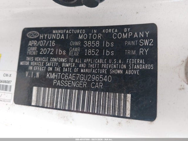 Hyundai Veloster Turbo R-spec 2016 KMHTC6AE7GU296540 Image 9