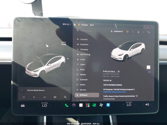 Продажа на аукционе авто 2020 Tesla Model 3 Long Range Dual Motor All-wheel Drive, vin: 5YJ3E1EB5LF619620, номер лота: 45157099